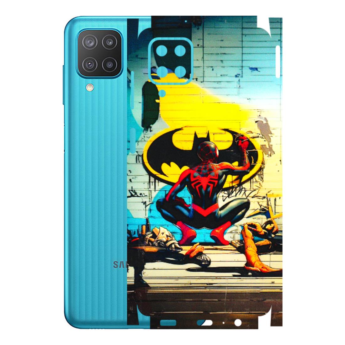 Samsung M/F/Note/Flip and C Phone Skins (All Models) - New Spiderman Bat Logo - 3D Embossed Finish (L-309) Samsung Galaxy M12