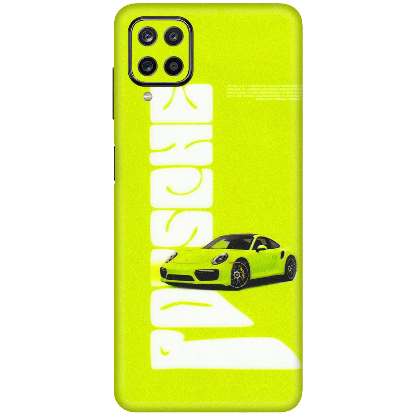 Samsung M/F/Note/Flip and C Phone Skins (All Models) - Lime Green Porche - 3D Embossed Finish (L-30) Samsung Galaxy M12