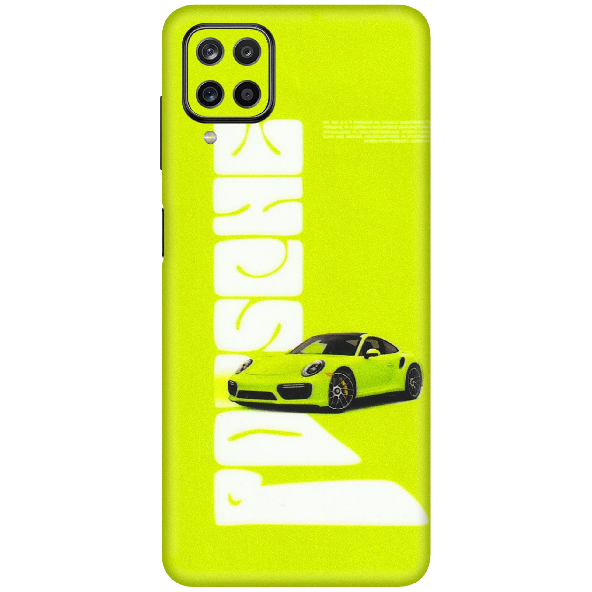 Samsung M/F/Note/Flip and C Phone Skins (All Models) - Lime Green Porche - 3D Embossed Finish (L-30) Samsung Galaxy M12