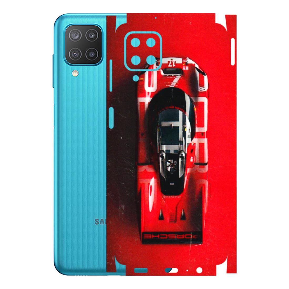 Samsung M/F/Note/Flip and C Phone Skins (All Models) - Red Porsche Car Logo - 3D Embossed Finish (L-315) Samsung Galaxy M12