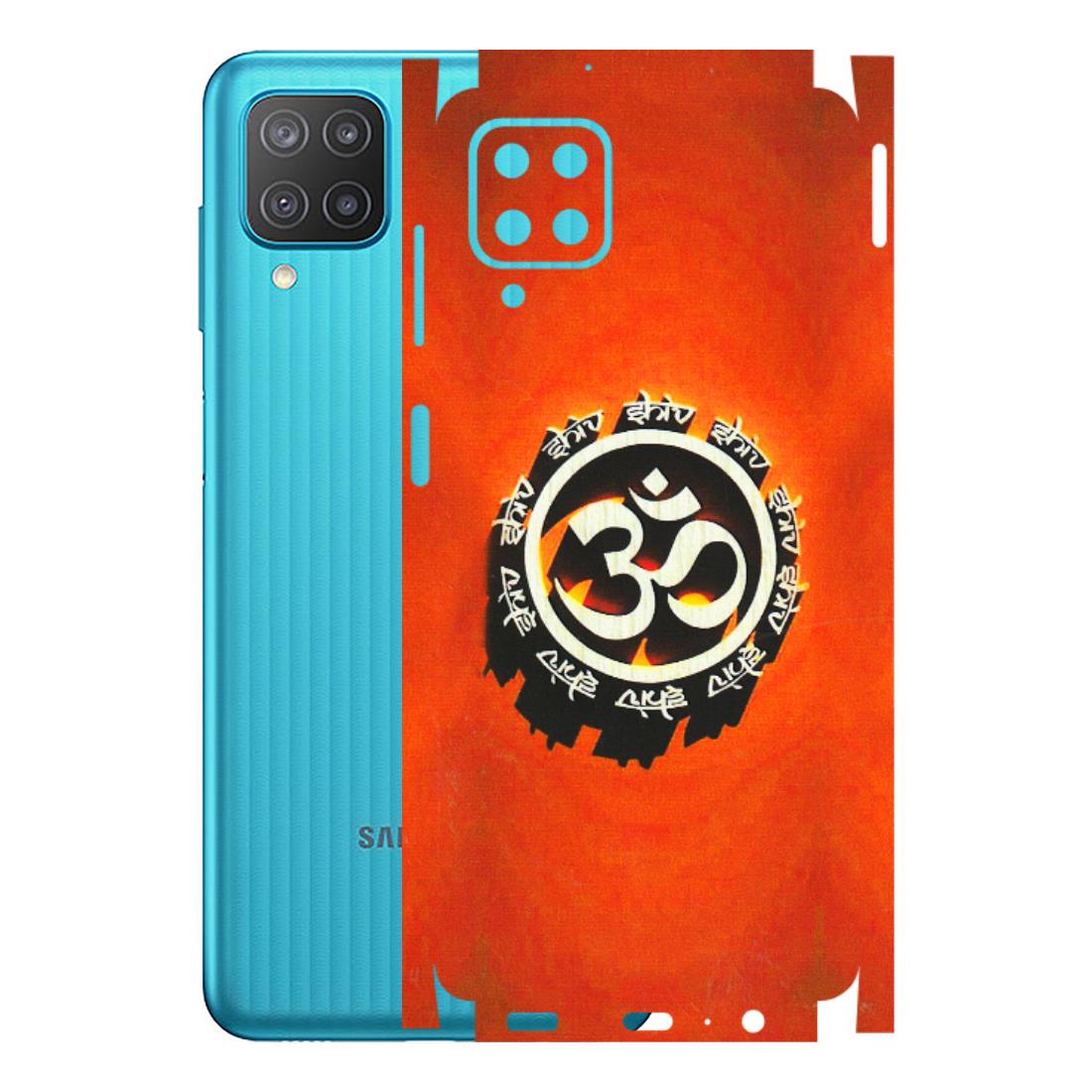 Samsung M/F/Note/Flip and C Phone Skins (All Models) - Aum Shiv Orange - 3D Embossed Finish (L-32) Samsung Galaxy M12