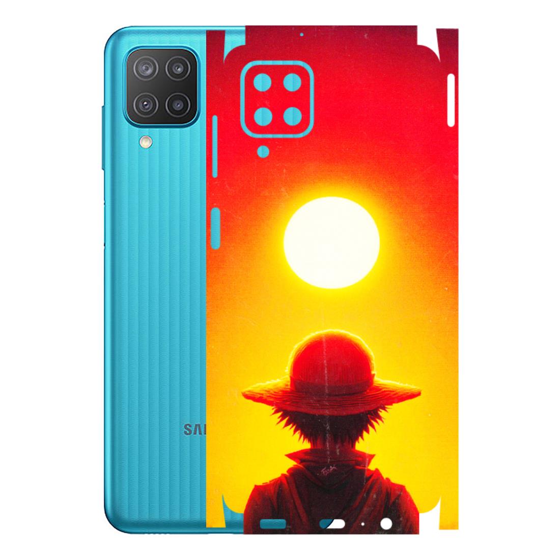 Samsung M/F/Note/Flip and C Phone Skins (All Models) - Cool Sunset With Monkey D.Luffy Anime - 3D Embossed Finish (L-329) Samsung Galaxy M12