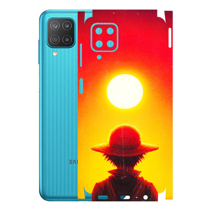 Samsung M/F/Note/Flip and C Phone Skins (All Models) - Cool Sunset With Monkey D.Luffy Anime - 3D Embossed Finish (L-329) Samsung Galaxy M12