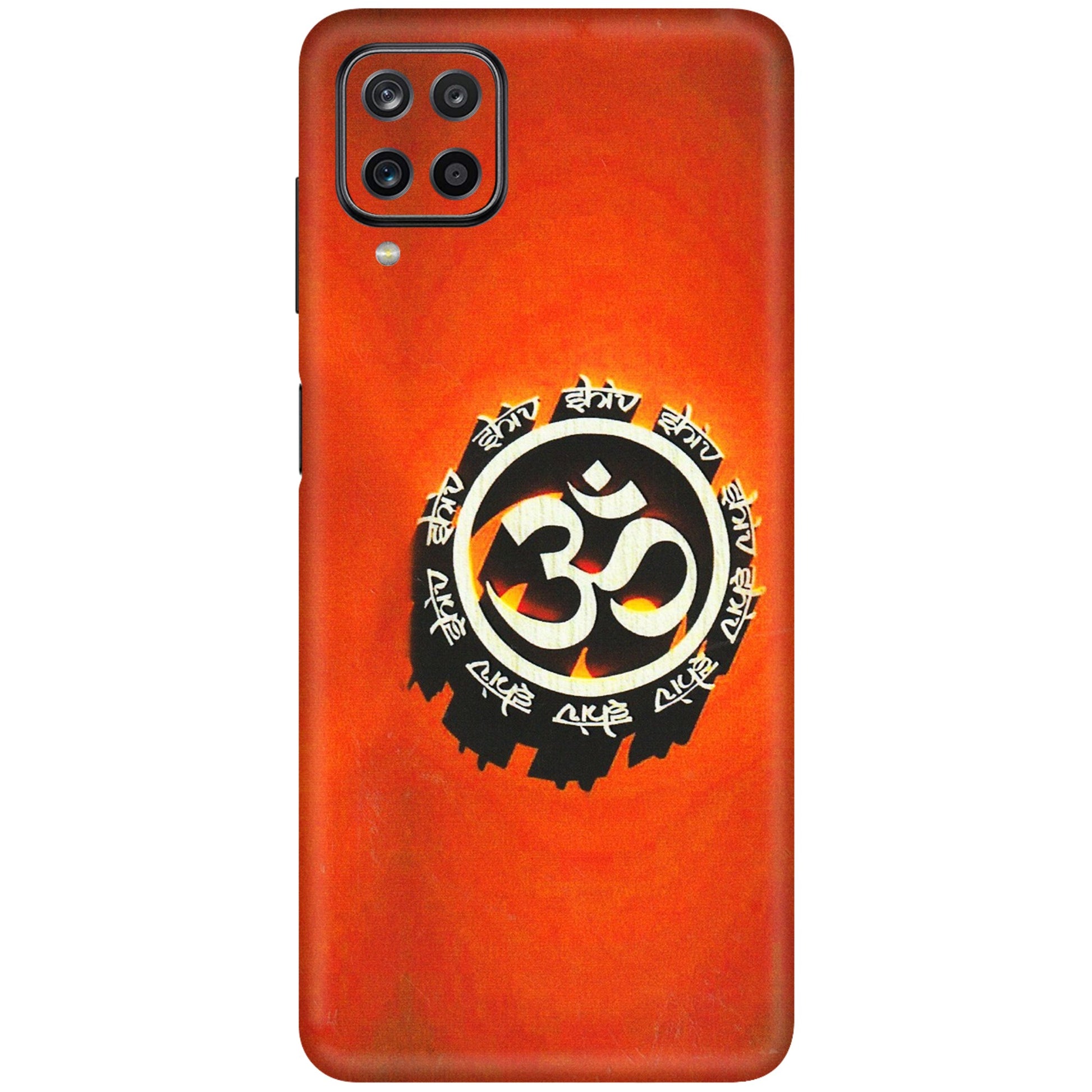 Samsung M/F/Note/Flip and C Phone Skins (All Models) - Aum Shiv Orange - 3D Embossed Finish (L-32) Samsung Galaxy M12
