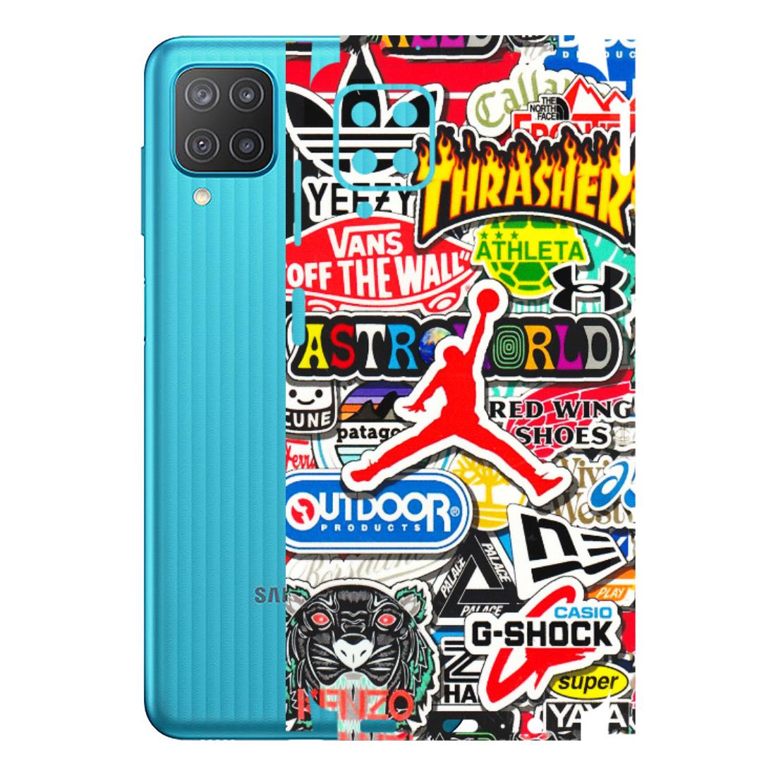 Samsung M/F/Note/Flip and C Phone Skins (All Models) - Multi Brands Sticker Graffiti - 3D Embossed Finish (L-37) Samsung Galaxy M12