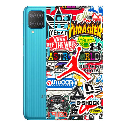Samsung M/F/Note/Flip and C Phone Skins (All Models) - Multi Brands Sticker Graffiti - 3D Embossed Finish (L-37) Samsung Galaxy M12
