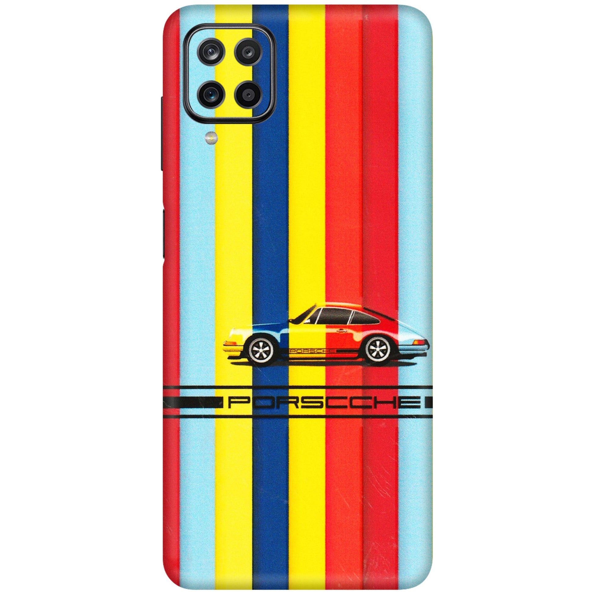 Samsung M/F/Note/Flip and C Phone Skins (All Models) - Multicolour Porche - 3D Embossed Finish (L-39) Samsung Galaxy M12
