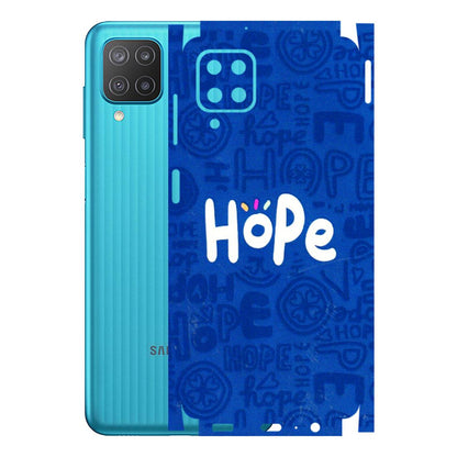 Samsung M/F/Note/Flip and C Phone Skins (All Models) - Hope Doodles Blue - 3D Embossed Finish (L-43) Samsung Galaxy M12