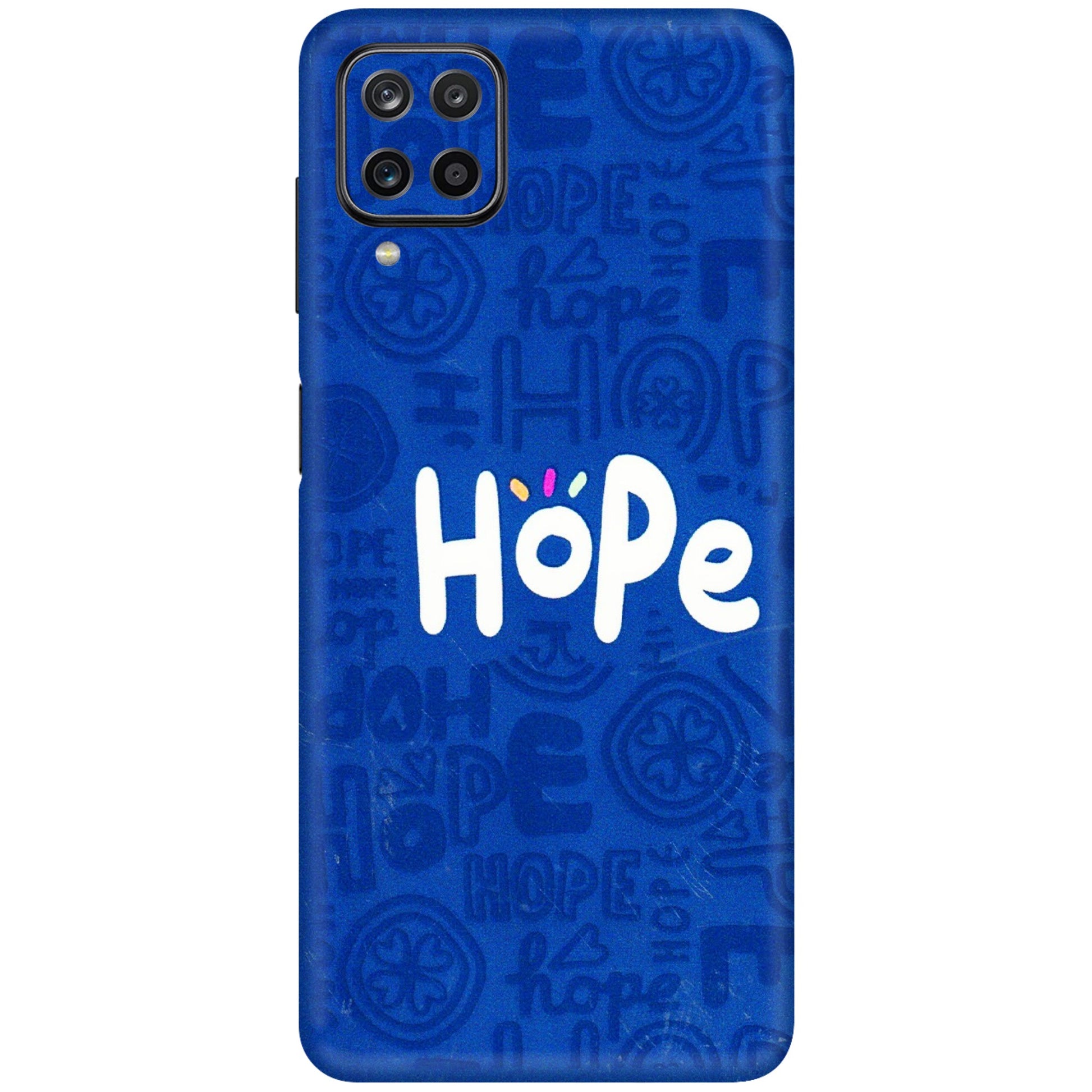 Samsung M/F/Note/Flip and C Phone Skins (All Models) - Hope Doodles Blue - 3D Embossed Finish (L-43) Samsung Galaxy M12