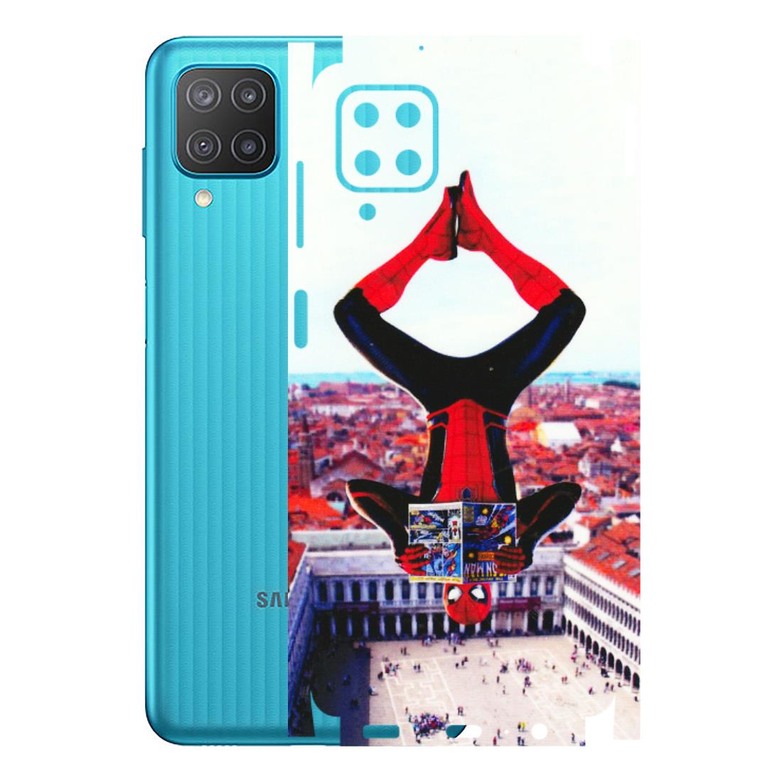 Samsung M/F/Note/Flip and C Phone Skins (All Models) - Spiderman Hanging - 3D Embossed Finish (L-53) Samsung Galaxy M12
