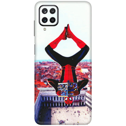 Samsung M/F/Note/Flip and C Phone Skins (All Models) - Spiderman Hanging - 3D Embossed Finish (L-53) Samsung Galaxy M12