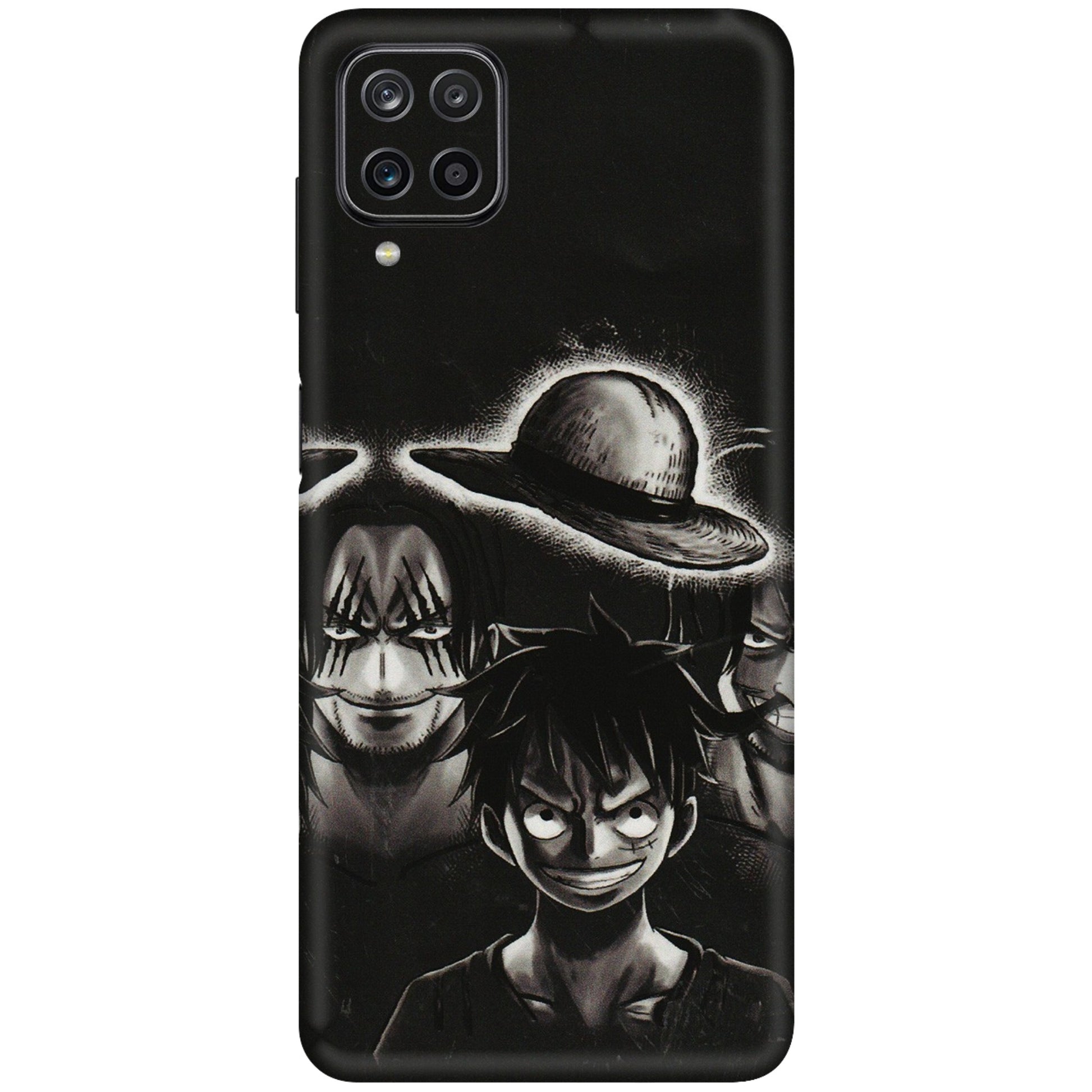 Samsung M/F/Note/Flip and C Phone Skins (All Models) - Black Luffy Hat - 3D Embossed Finish (L-57) Samsung Galaxy M12