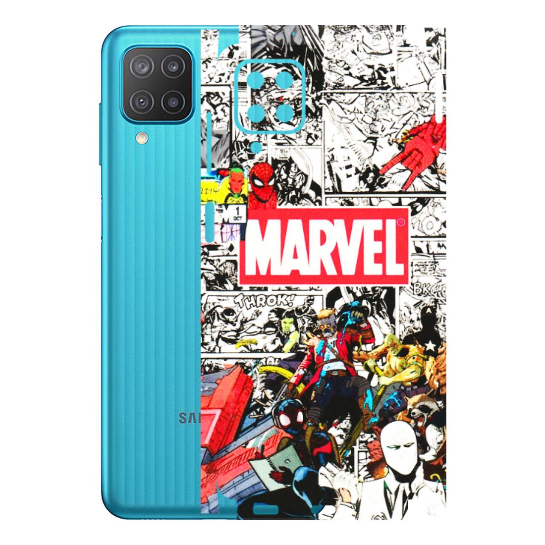 Samsung M/F/Note/Flip and C Phone Skins (All Models) - Marvel Colorful Comic - 3D Embossed Finish (L-64) Samsung Galaxy M12