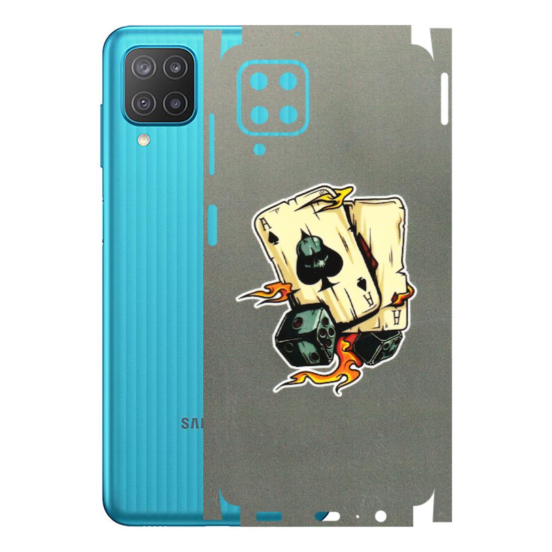 Samsung M/F/Note/Flip and C Phone Skins (All Models) - Grey Cards Of Ace - 3D Embossed Finish (L-77) Samsung Galaxy M12