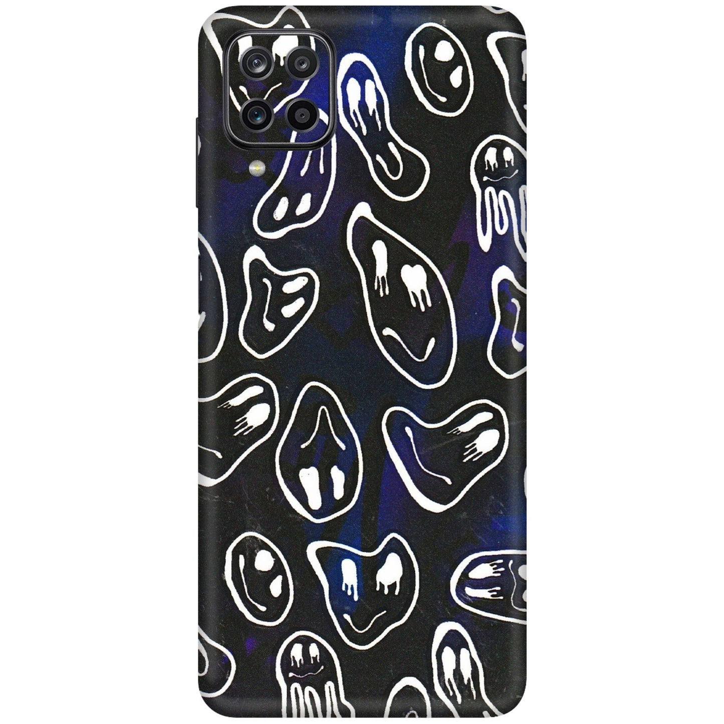 Samsung M/F/Note/Flip and C Phone Skins (All Models) - Distorted Smileys - 3D Embossed Finish (L-92) Samsung Galaxy M12