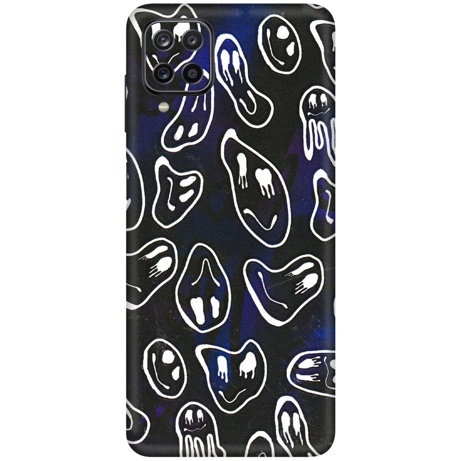 Samsung M/F/Note/Flip and C Phone Skins (All Models) - Distorted Smileys - 3D Embossed Finish (L-92) Samsung Galaxy M12