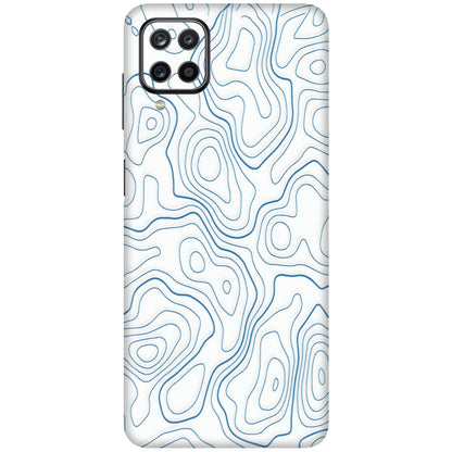 Samsung M/F/Note/Flip and C Phone Skins (All Models) - Blue And White Swirls - Matte Finish (M-139) Samsung Galaxy M12
