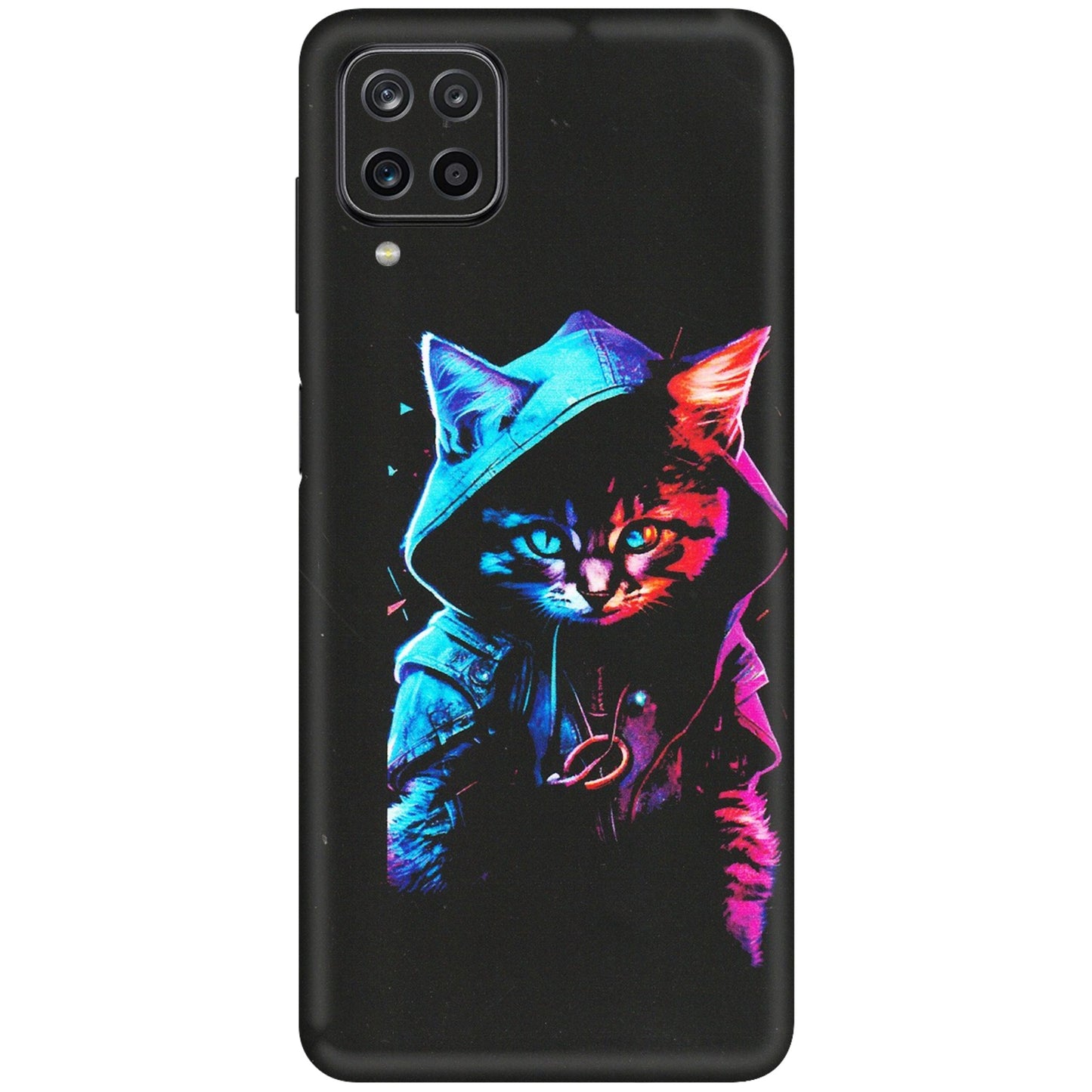 Samsung M/F/Note/Flip and C Phone Skins (All Models) - Cyberpunk Cat - Matte Finish (M-45) Samsung Galaxy M12