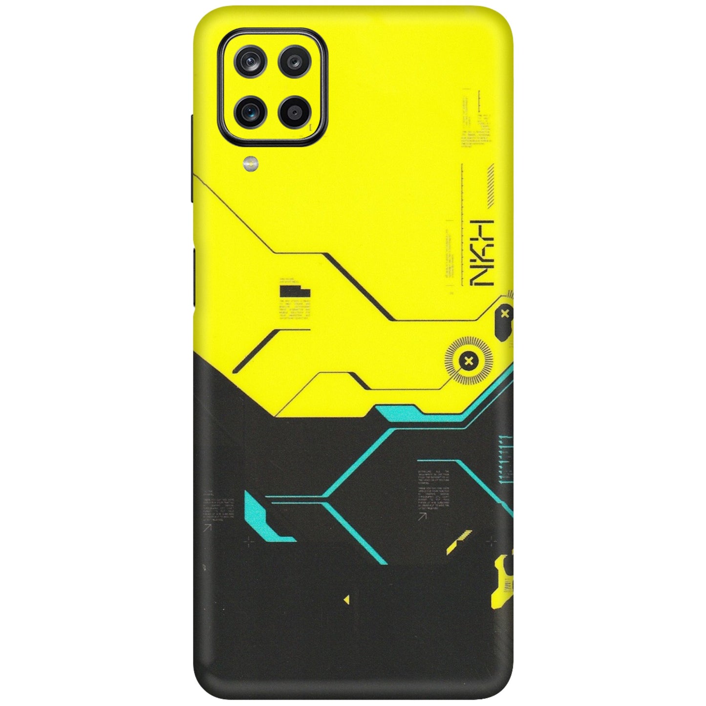 Samsung M/F/Note/Flip and C Phone Skins (All Models) - Black Yellow Technica - Matte Finish (M-53) Samsung Galaxy M12