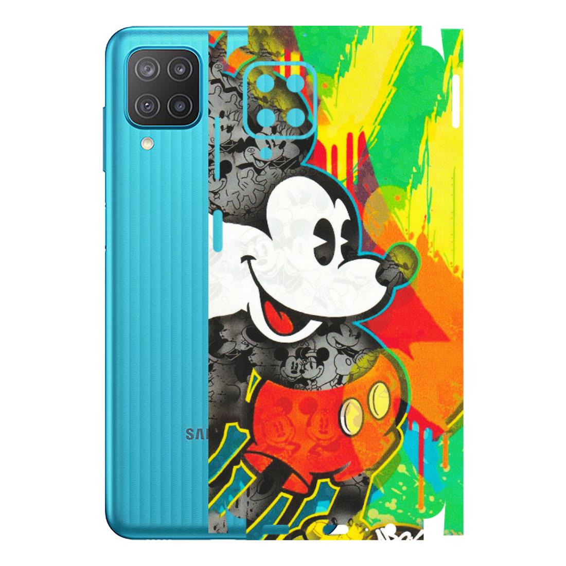Samsung M/F/Note/Flip and C Phone Skins (All Models) - Multiple Mickey With Colourful Texture - Matte Finish (M-84) Samsung Galaxy M12
