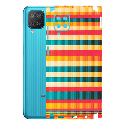 Samsung M/F/Note/Flip and C Phone Skins (All Models) - Colourful Stripes Soothing Effect - Matte Finish (M-86) Samsung Galaxy M12