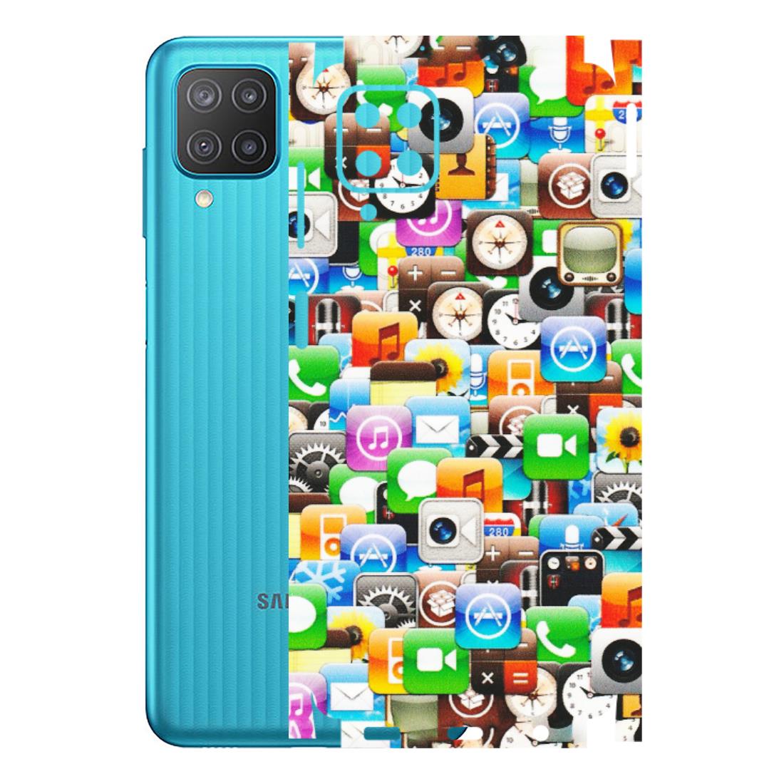 Samsung M/F/Note/Flip and C Phone Skins (All Models) - All Apple Icons - Matte Finish (M-93) Samsung Galaxy M12