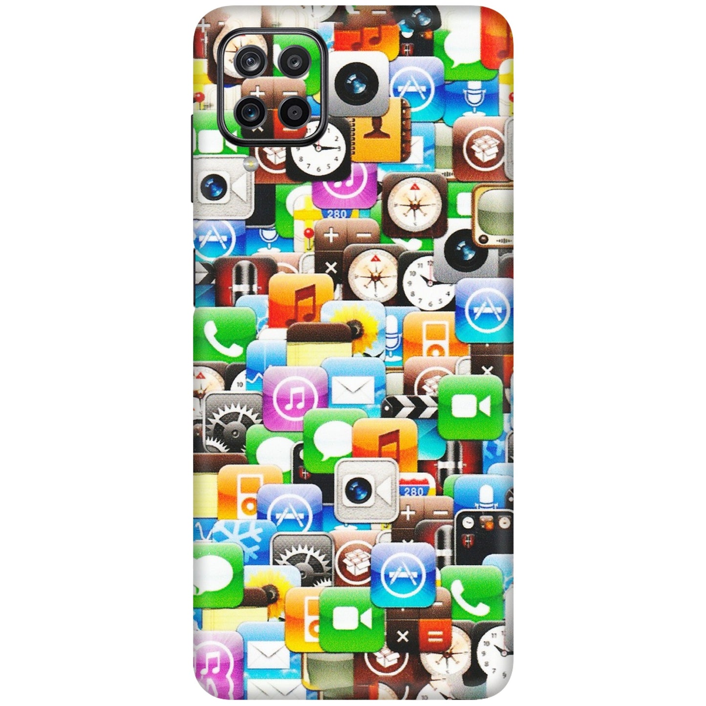 Samsung M/F/Note/Flip and C Phone Skins (All Models) - All Apple Icons - Matte Finish (M-93) Samsung Galaxy M12