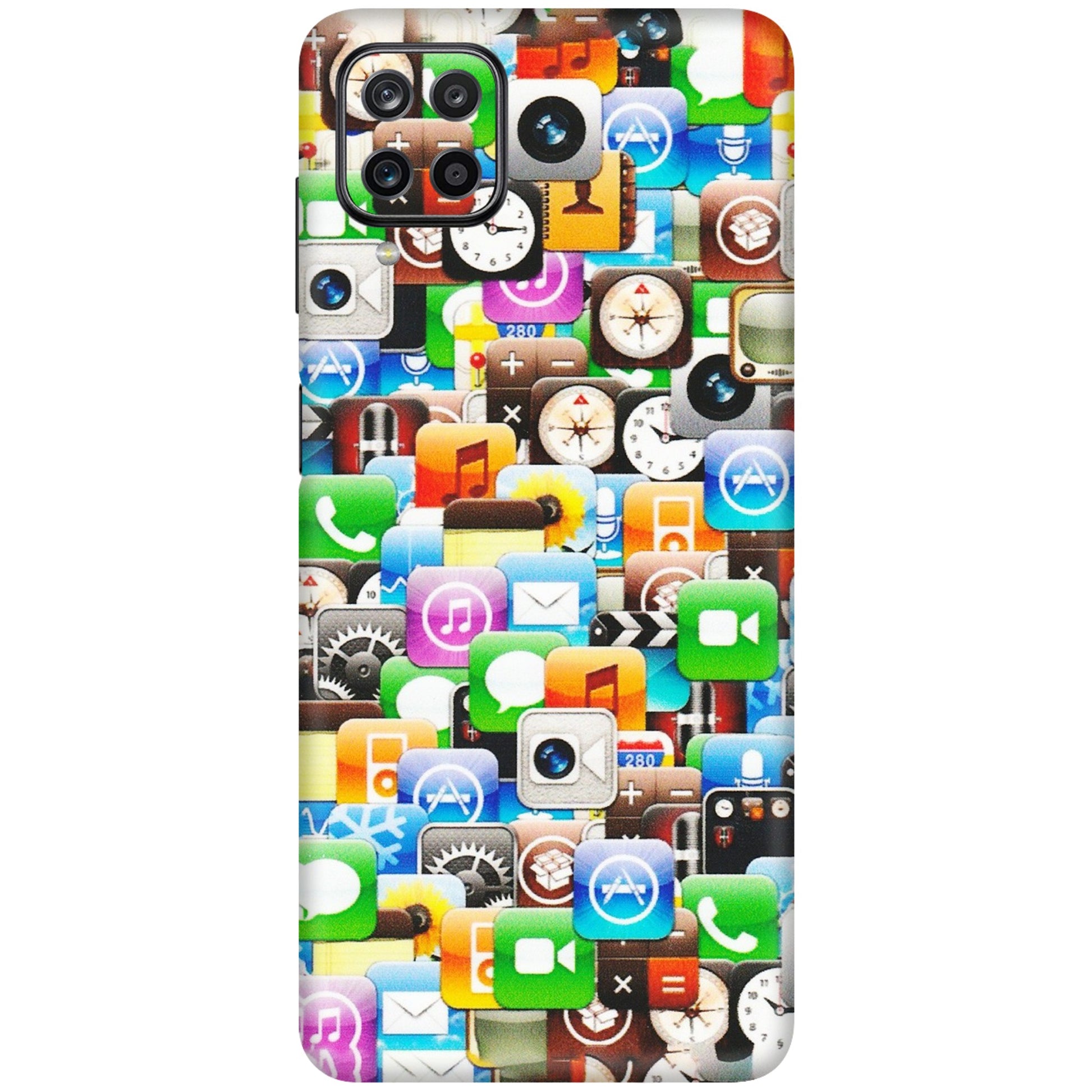 Samsung M/F/Note/Flip and C Phone Skins (All Models) - All Apple Icons - Matte Finish (M-93) Samsung Galaxy M12