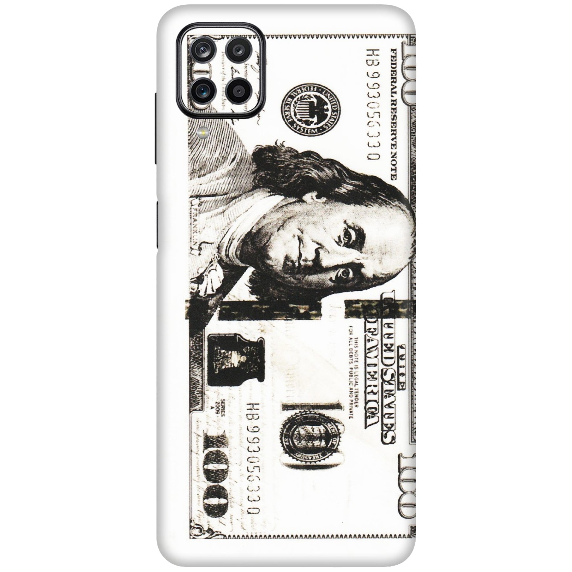 Samsung M/F/Note/Flip and C Phone Skins (All Models) - 100 Dollar Currency - Transparent Finish (T-01) Samsung Galaxy M12