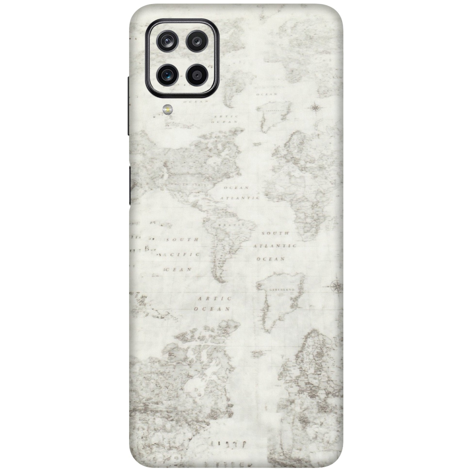 Samsung M/F/Note/Flip and C Phone Skins (All Models) - World Travel Map - Transparent Finish (T-04) Samsung Galaxy M12