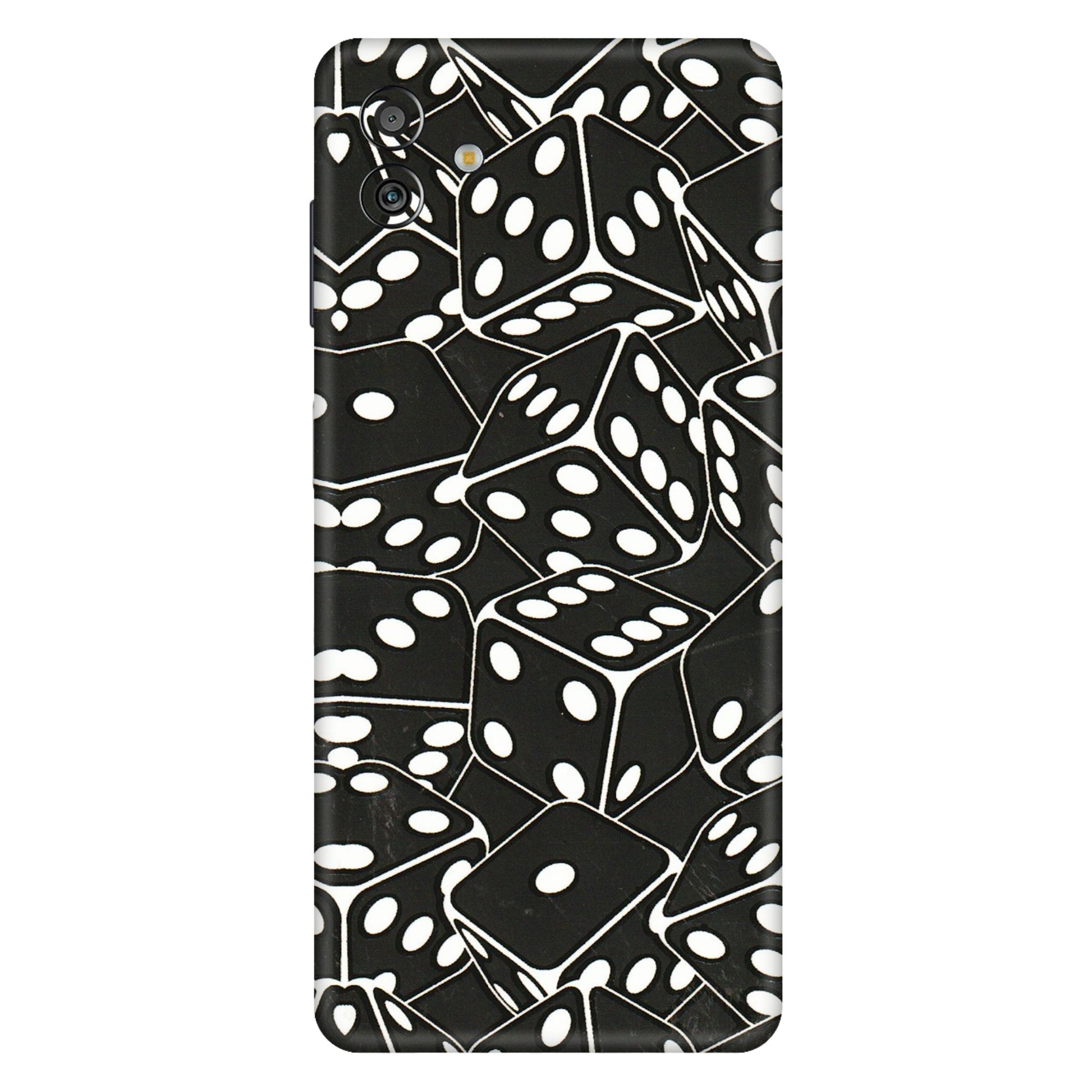 Samsung M/F/Note/Flip and C Phone Skins (All Models) - Big Black Dices - 3D Embossed Finish (L-106) Samsung Galaxy M13 (5G)