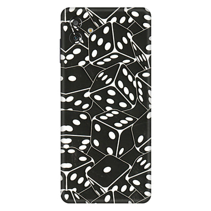 Samsung M/F/Note/Flip and C Phone Skins (All Models) - Big Black Dices - 3D Embossed Finish (L-106) Samsung Galaxy M13 (5G)