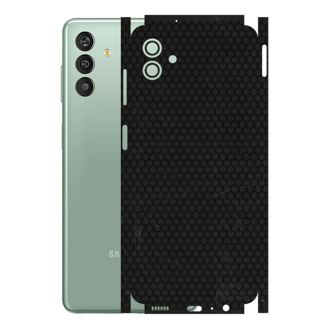 Samsung M/F/Note/Flip and C Phone Skins (All Models) - Black honeycomb - 3D Embossed Finish (L-114) Samsung Galaxy M13 (5G)
