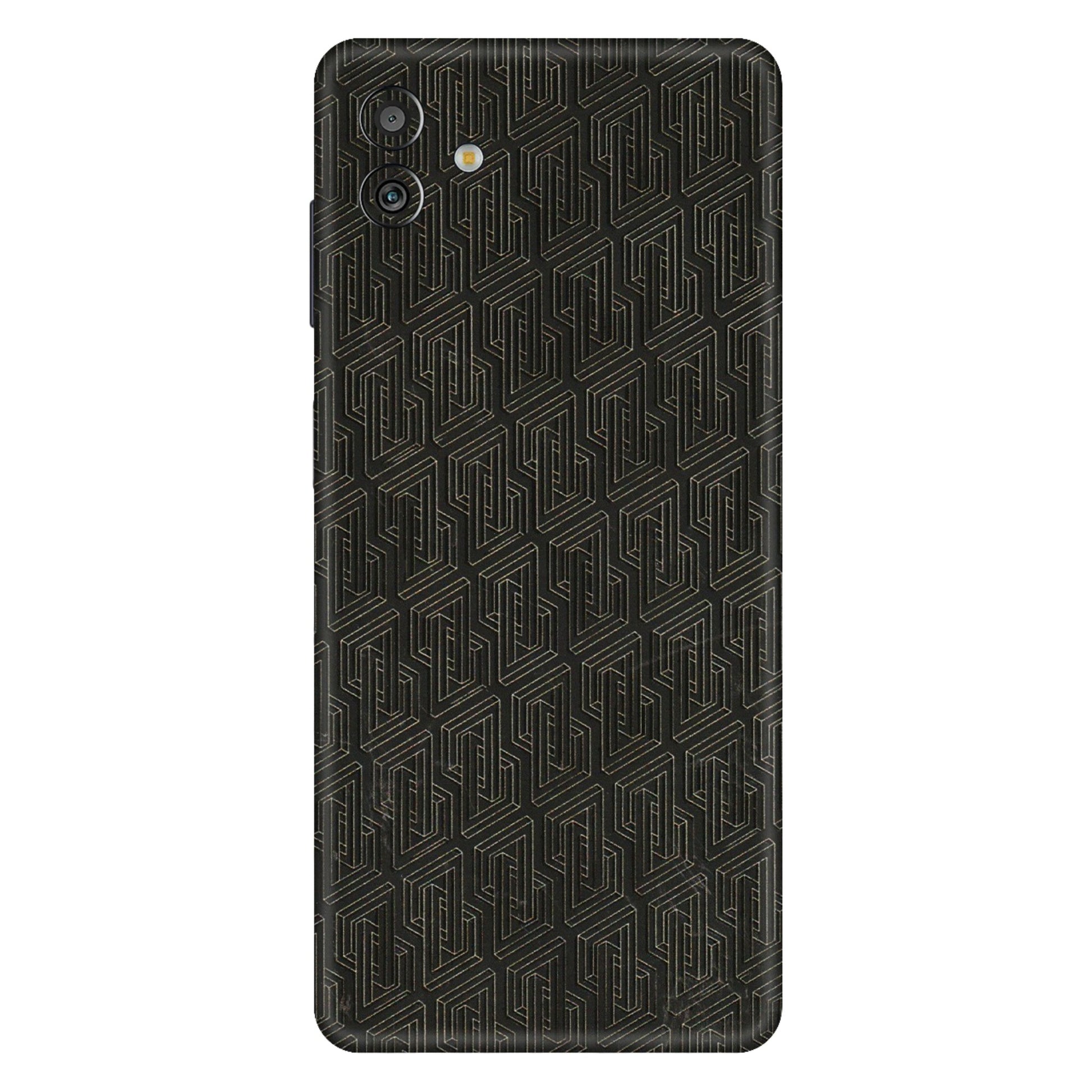 Samsung M/F/Note/Flip and C Phone Skins (All Models) - Black Abstract Pattern - 3D Embossed Finish (L-117) Samsung Galaxy M13 (5G)