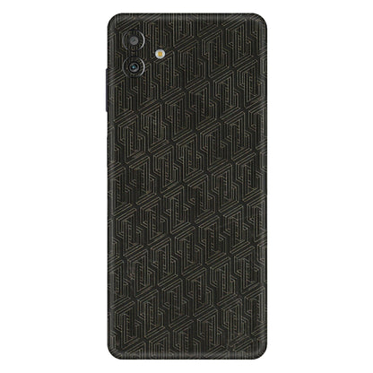 Samsung M/F/Note/Flip and C Phone Skins (All Models) - Black Abstract Pattern - 3D Embossed Finish (L-117) Samsung Galaxy M13 (5G)