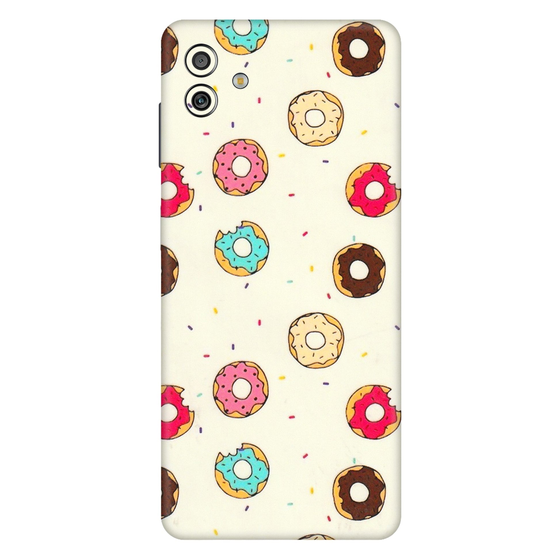 Samsung M/F/Note/Flip and C Phone Skins (All Models) - Mini Donuts Doodle Art - 3D Embossed Finish (L-122) Samsung Galaxy M13 (5G)