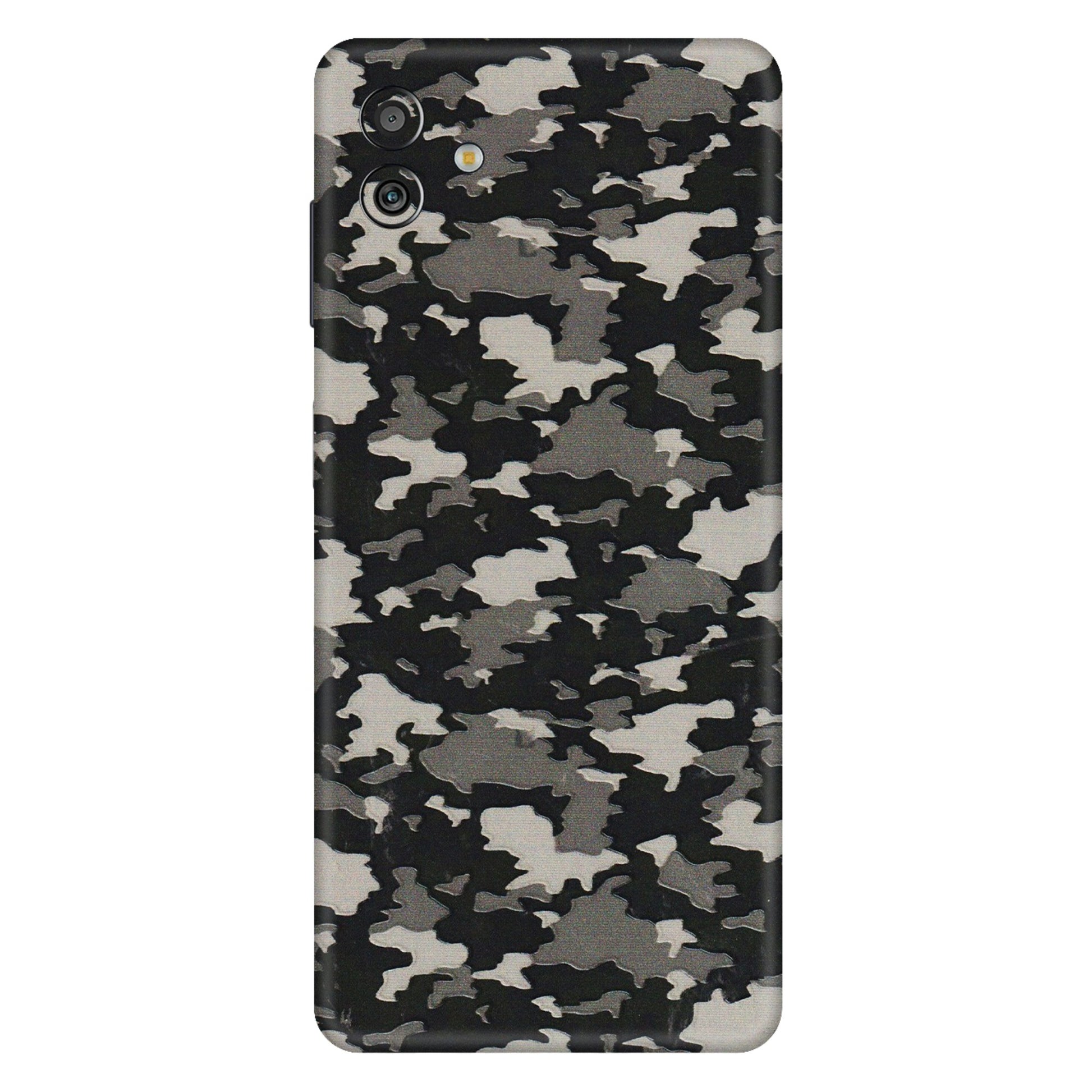 Samsung M/F/Note/Flip and C Phone Skins (All Models) - Black/Grey Camoflaunge - 3D Embossed Finish (L-142) Samsung Galaxy M13 (5G)