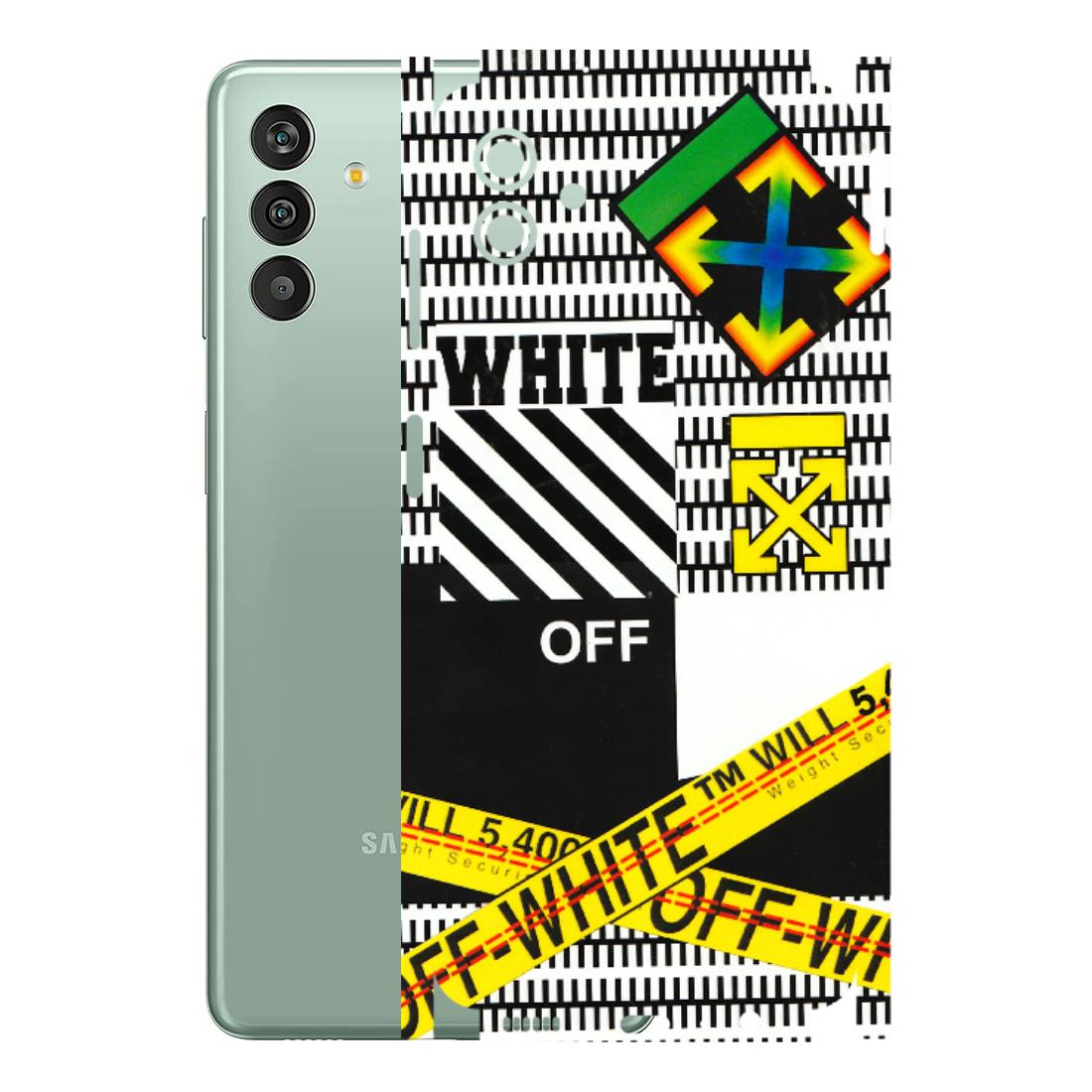 Samsung M/F/Note/Flip and C Phone Skins (All Models) - White Off Abstract - 3D Embossed Finish (L-172) Samsung Galaxy M13 (5G)
