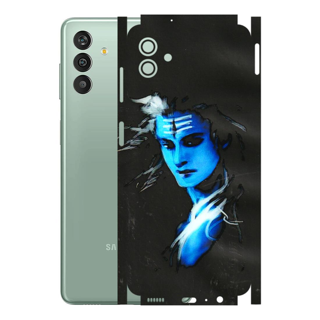 Samsung M/F/Note/Flip and C Phone Skins (All Models) - Har Har Mahadev Blue/Black - 3D Embossed Finish (L-185) Samsung Galaxy M13 (5G)