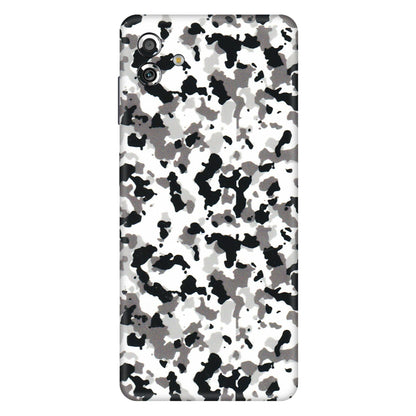 Samsung M/F/Note/Flip and C Phone Skins (All Models) - White Black Camouflage - 3D Embossed Finish (L-18) Samsung Galaxy M13 (5G)