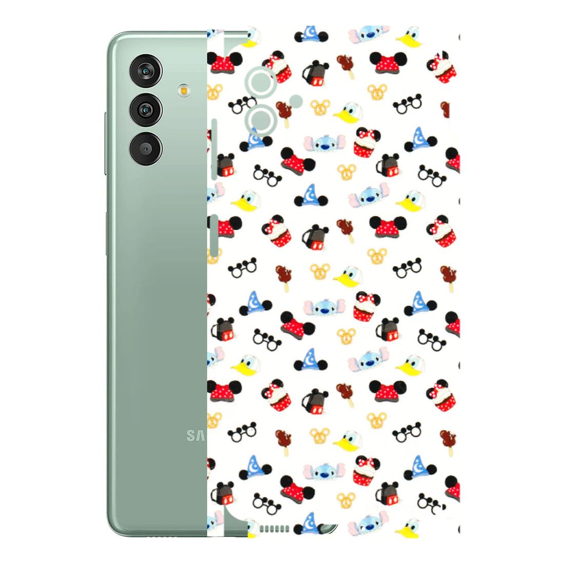 Samsung M/F/Note/Flip and C Phone Skins (All Models) - Minnie Mouse & Donald Doodles s - 3D Embossed Finish (L-194) Samsung Galaxy M13 (5G)