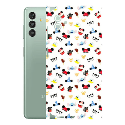 Samsung M/F/Note/Flip and C Phone Skins (All Models) - Minnie Mouse & Donald Doodles s - 3D Embossed Finish (L-194) Samsung Galaxy M13 (5G)