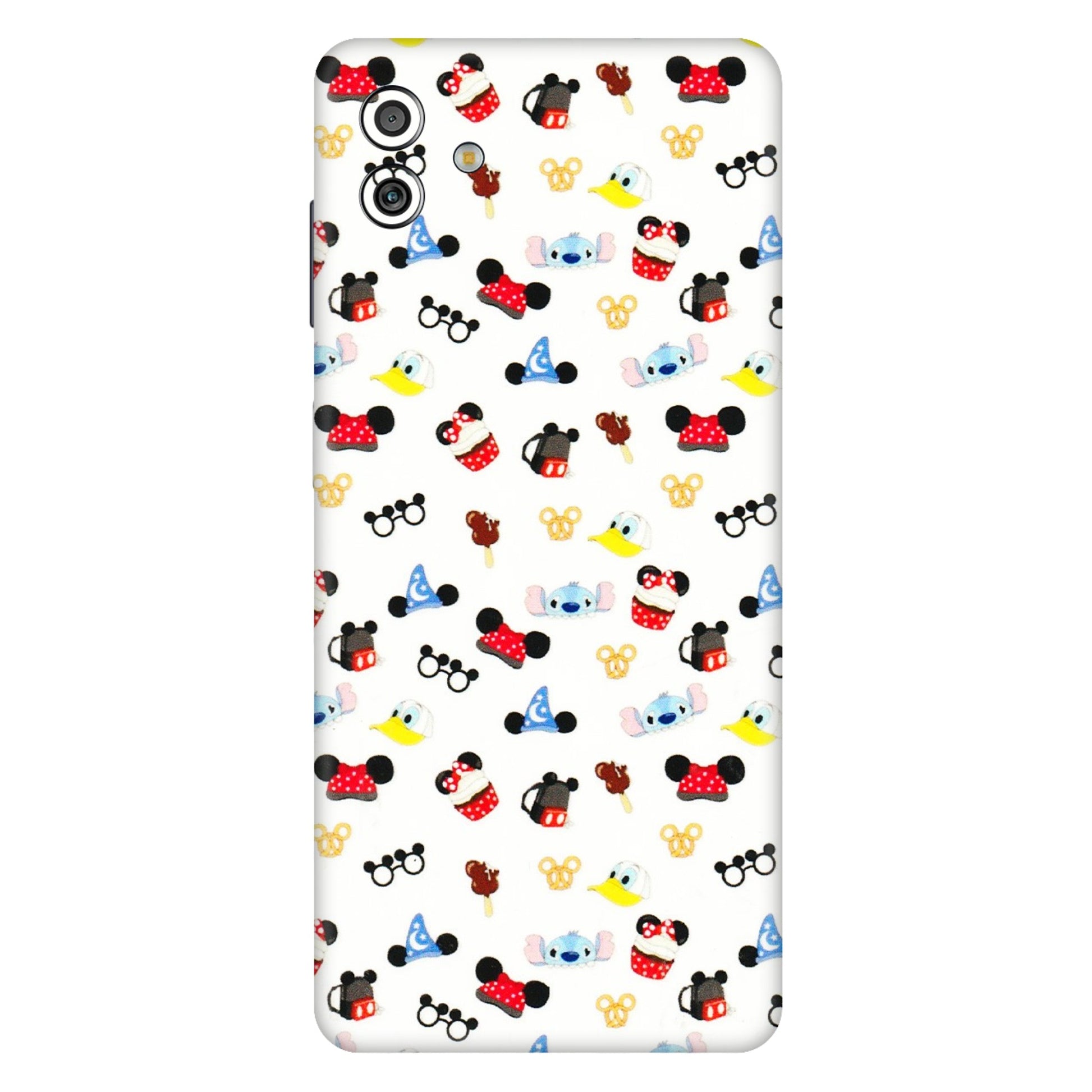 Samsung M/F/Note/Flip and C Phone Skins (All Models) - Minnie Mouse & Donald Doodles s - 3D Embossed Finish (L-194) Samsung Galaxy M13 (5G)