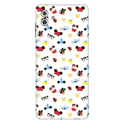 Samsung M/F/Note/Flip and C Phone Skins (All Models) - Minnie Mouse & Donald Doodles s - 3D Embossed Finish (L-194) Samsung Galaxy M13 (5G)