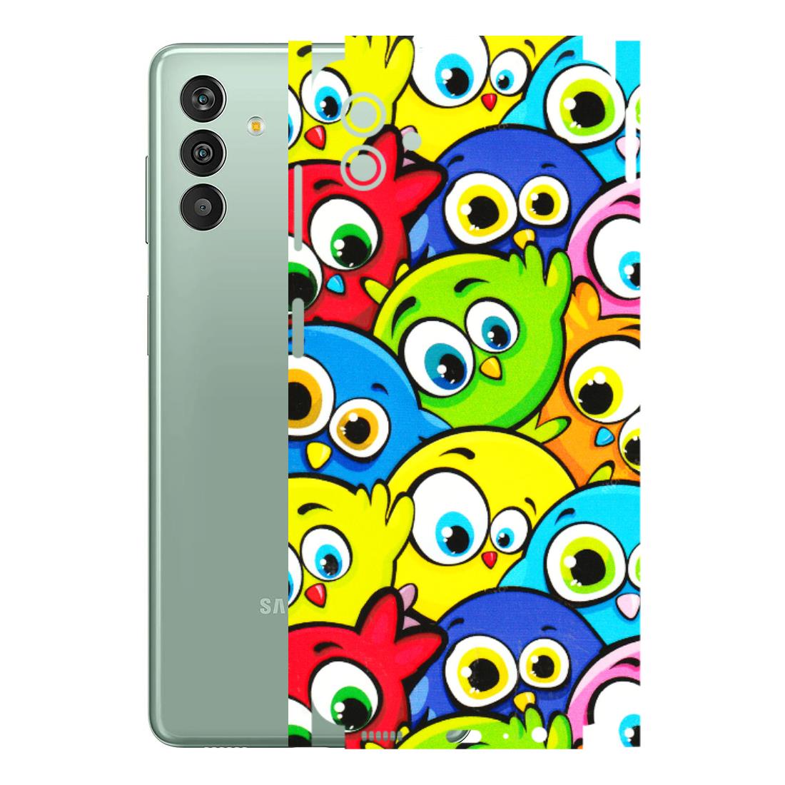 Samsung M/F/Note/Flip and C Phone Skins (All Models) - Cute Fluffy Birds - 3D Embossed Finish (L-213) Samsung Galaxy M13 (5G)