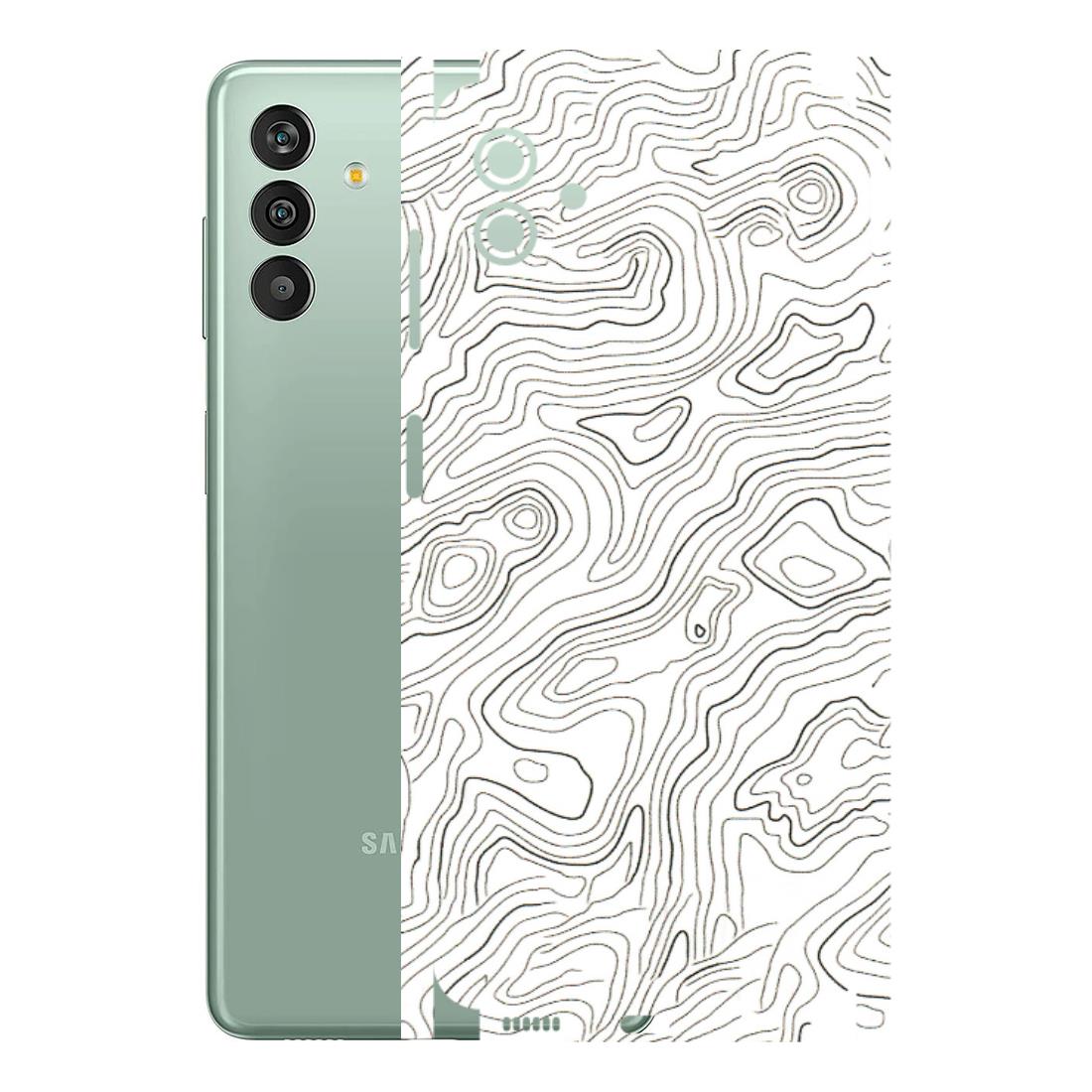 Samsung M/F/Note/Flip and C Phone Skins (All Models) - White Black Swirls - 3D Embossed Finish (L-219) Samsung Galaxy M13 (5G)