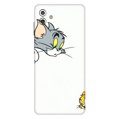 Samsung M/F/Note/Flip and C Phone Skins (All Models) - Cute Tom And Jerry - 3D Embossed Finish (L-220) Samsung Galaxy M13 (5G)