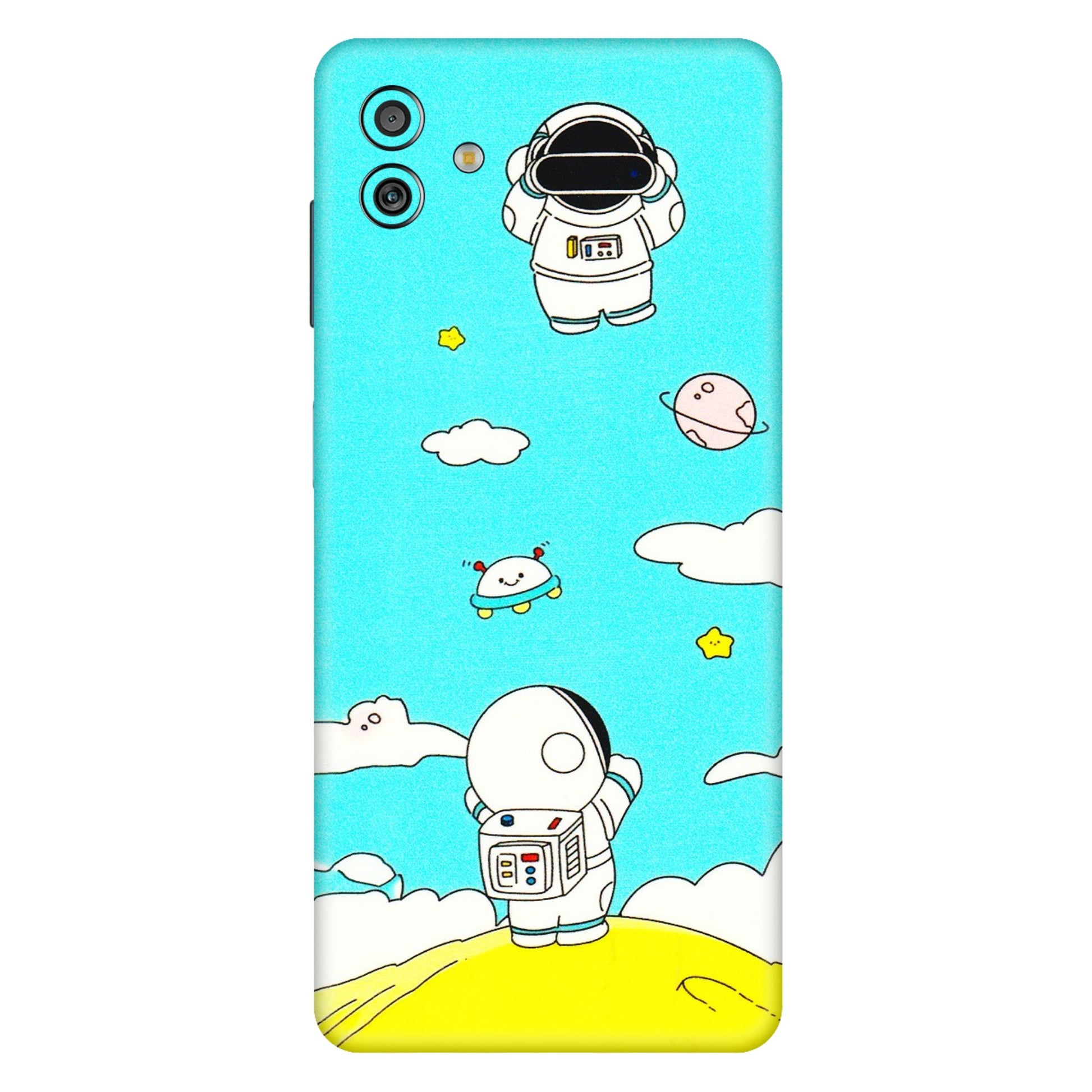 Samsung M/F/Note/Flip and C Phone Skins (All Models) - Blue Skies Astro Float - 3D Embossed Finish (L-230) Samsung Galaxy M13 (5G)