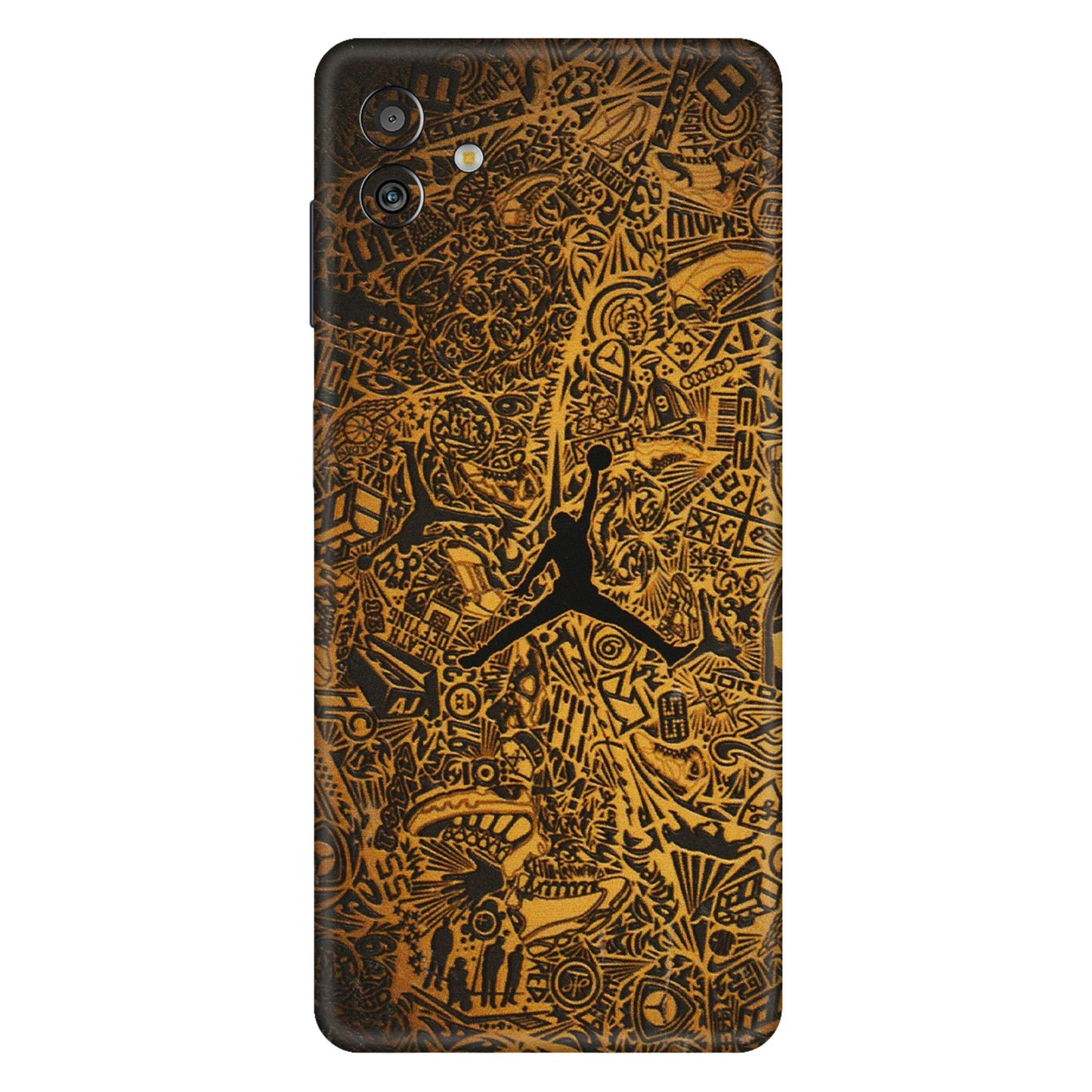 Samsung M/F/Note/Flip and C Phone Skins (All Models) - Premium Gold Basketball Player - 3D Embossed Finish (L-236) Samsung Galaxy M13 (5G)