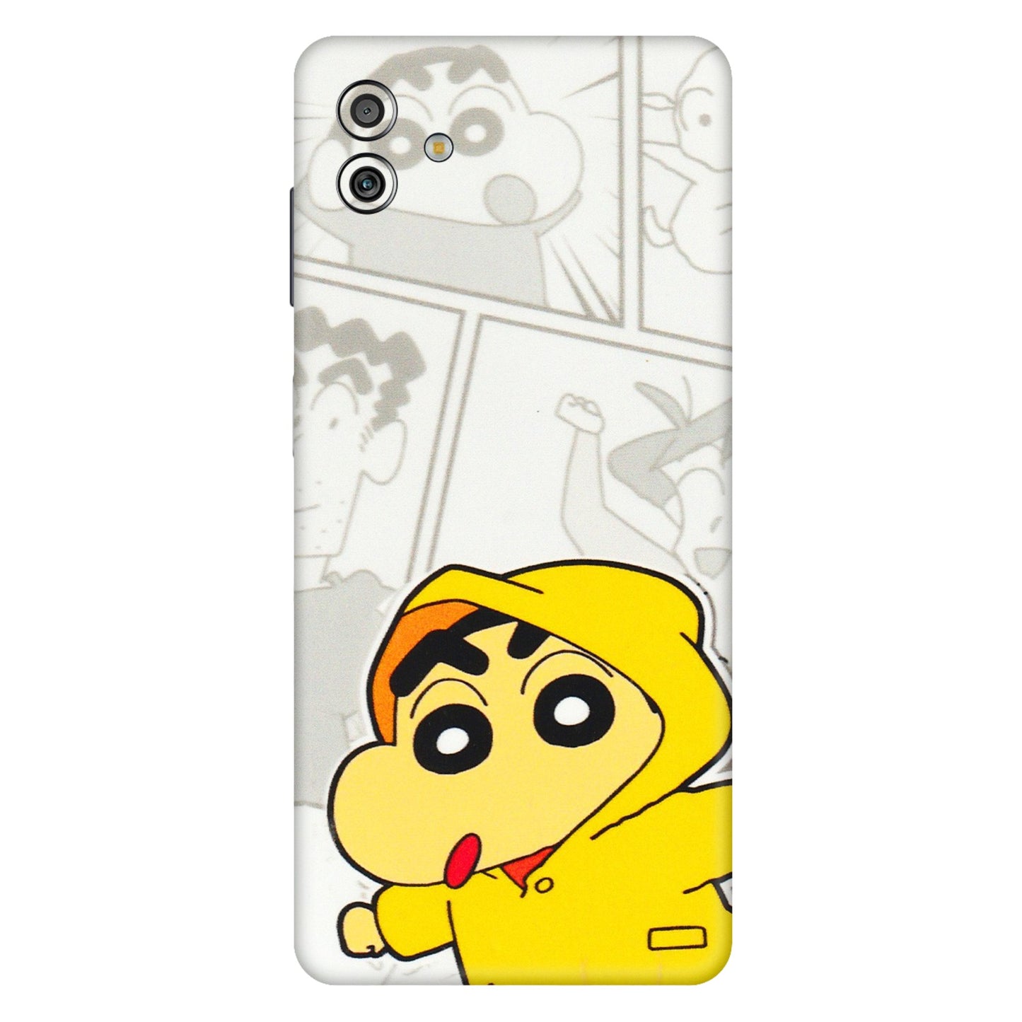 Samsung M/F/Note/Flip and C Phone Skins (All Models) - Yellow Shinchan Comic - 3D Embossed Finish (L-246) Samsung Galaxy M13 (5G)